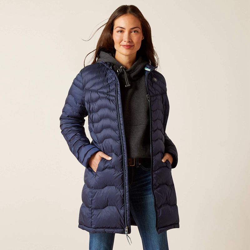 Ariat Ideal Down Coat Granatowe Polska | XBGWZM-289