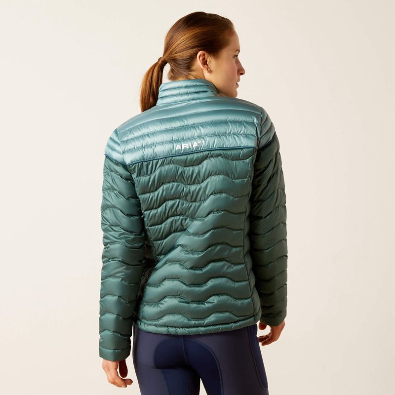 Ariat Ideal Down Jacket Iridescent Arctic/Silver Pine Polska | NAIDHL-897