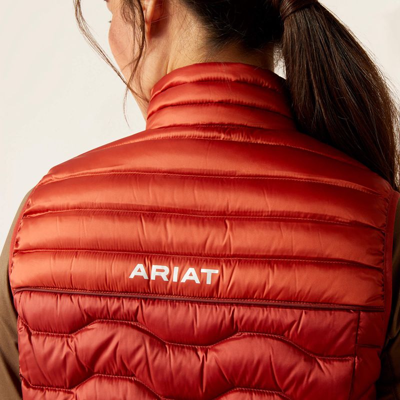 Ariat Ideal Down Vest Czerwone Polska | UGDIER-904