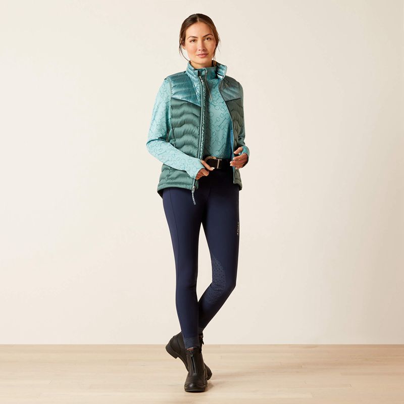 Ariat Ideal Down Vest Iridescent Arctic/Silver Pine Polska | TSLCZG-628