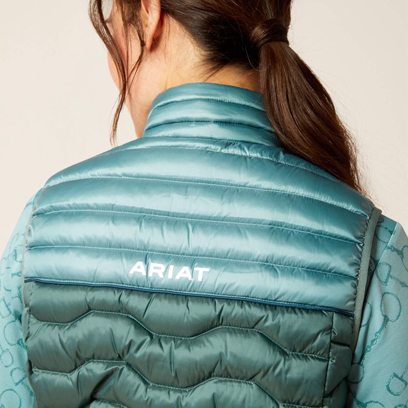 Ariat Ideal Down Vest Iridescent Arctic/Silver Pine Polska | TSLCZG-628