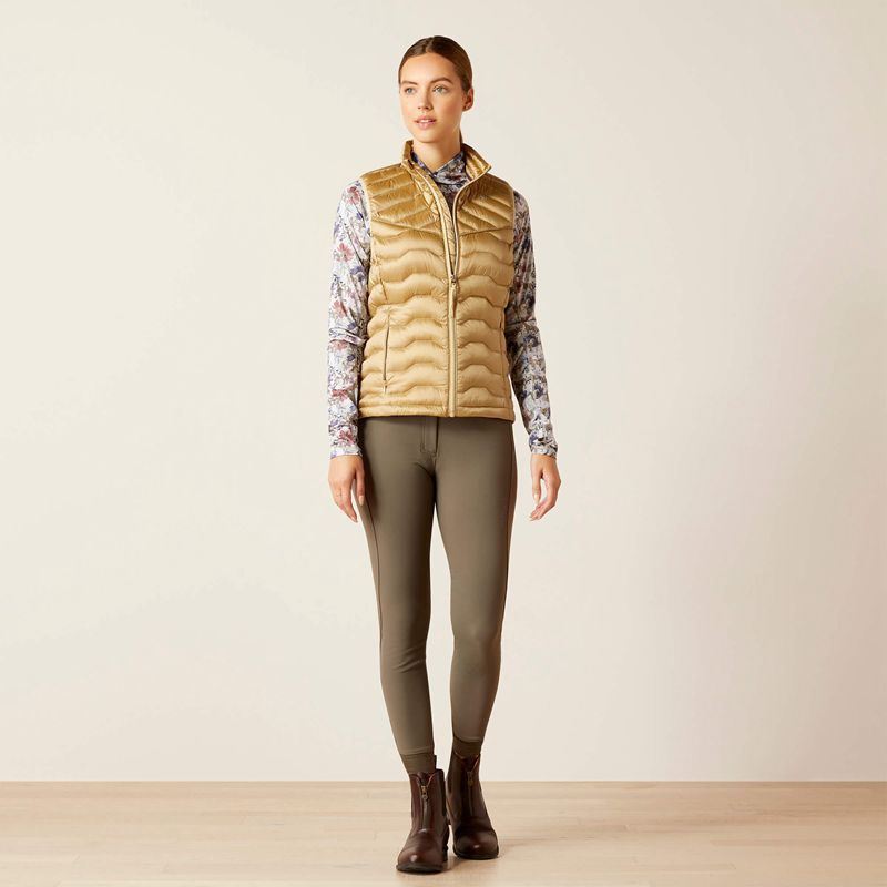 Ariat Ideal Down Vest Iridescent Fields Of Rye Polska | NMBAGW-853