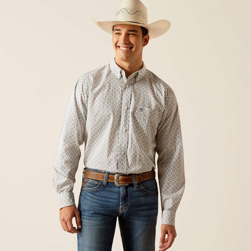 Ariat Jimmy Fitted Shirt Szare Polska | VZWXAK-785