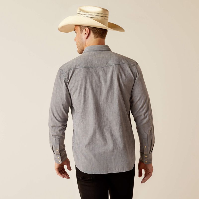 Ariat Jurlington Retro Fit Shirt Niebieskie Polska | TGWHCX-957