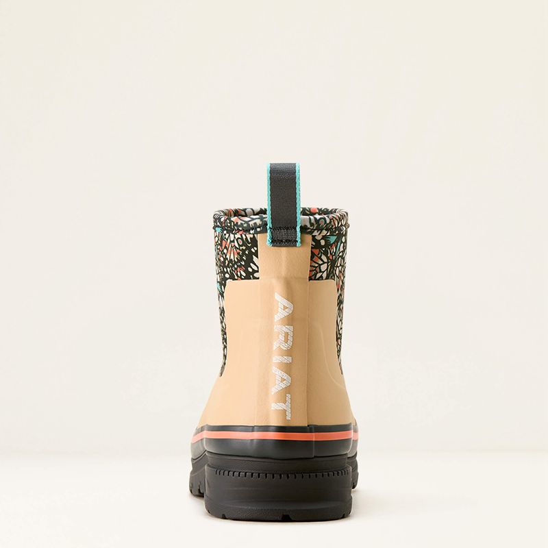 Ariat Kelmarsh Shortie Rubber Boot Tan/Butterfly Polska | QJKEVU-452