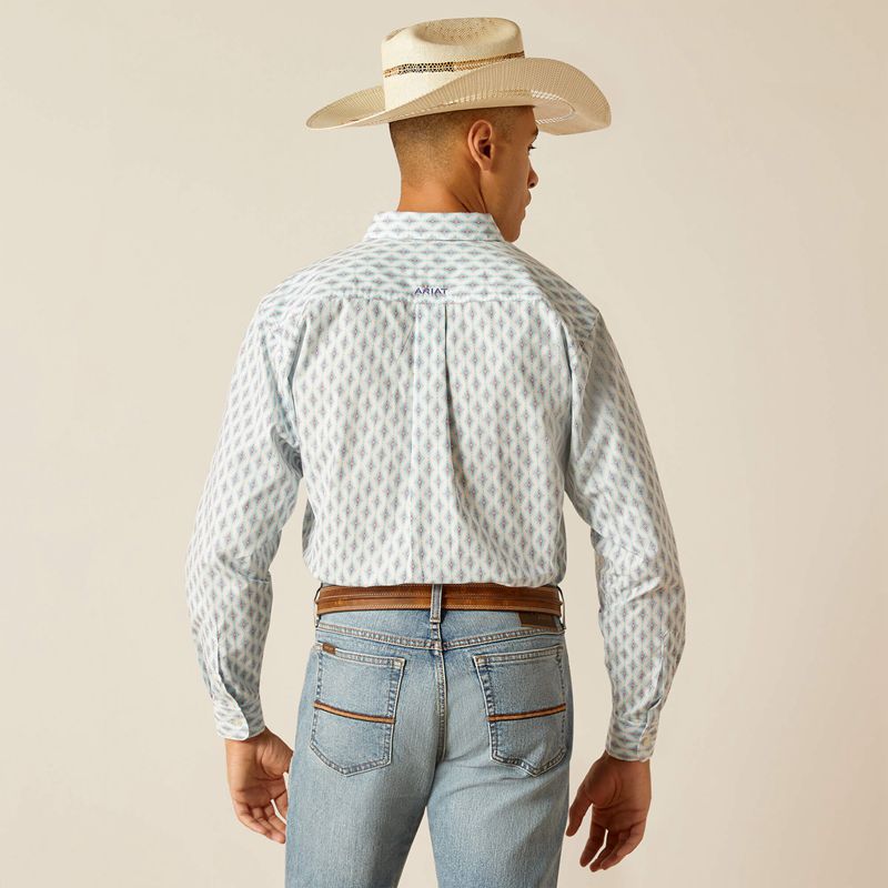 Ariat Kendrick Fitted Shirt Białe Polska | XGCMRB-742