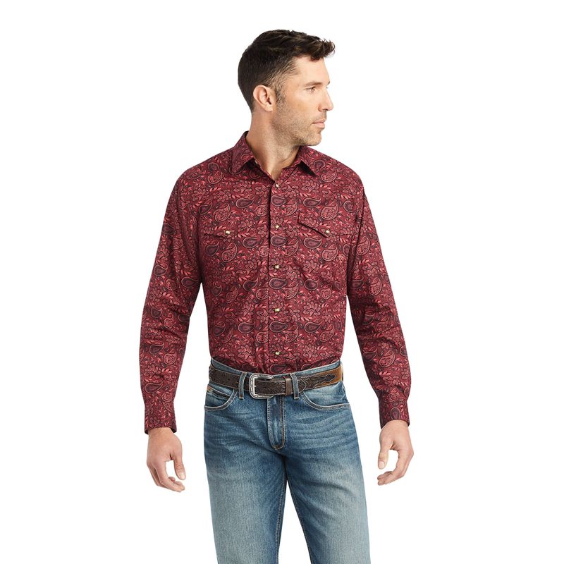 Ariat Kinglsey Classic Fit Shirt Czerwone Polska | KHBFAX-981