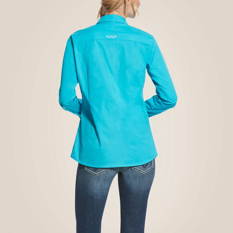 Ariat Kirby Stretch Shirt Bluebird Polska | UAGXVF-526