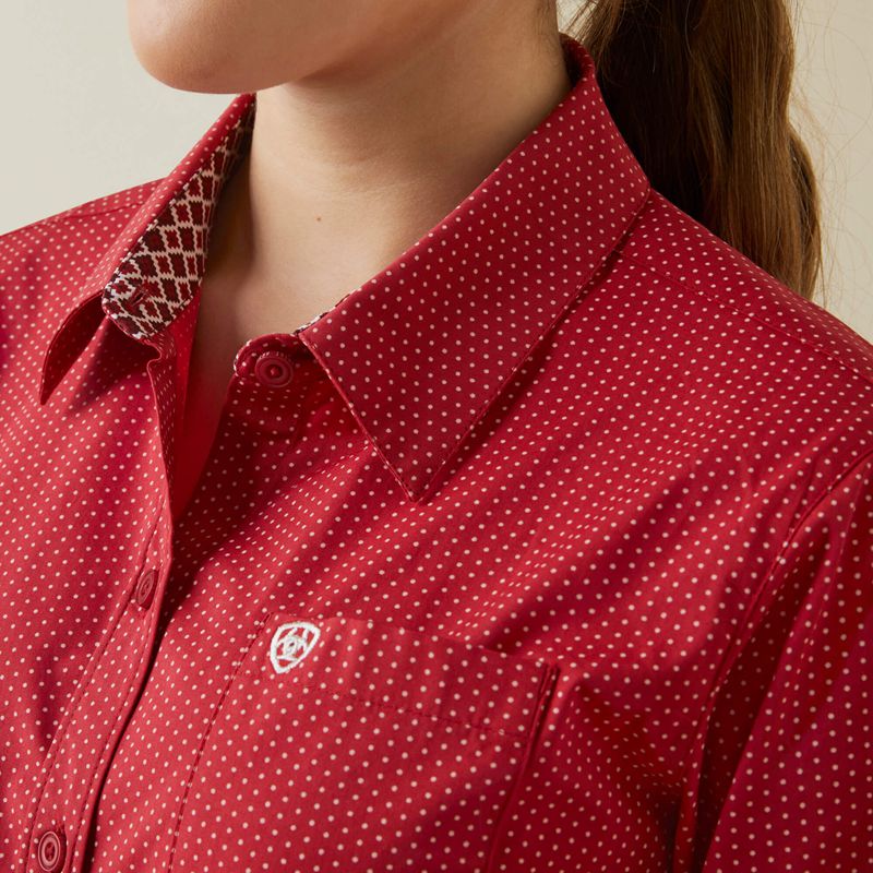 Ariat Kirby Stretch Shirt Cardinal Dot Polska | EIVHMP-106