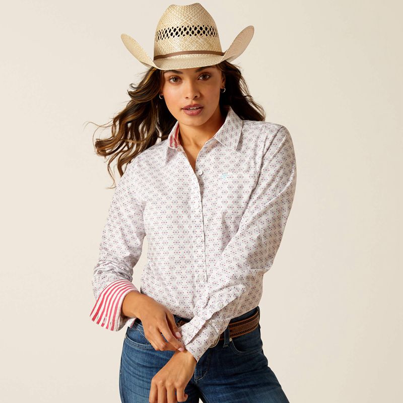 Ariat Kirby Stretch Shirt Izel Print Polska | BVZHND-154