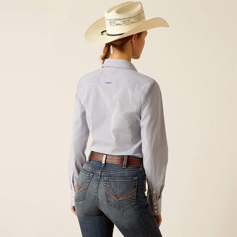 Ariat Kirby Stretch Shirt Niebieskie Polska | ZLWTDK-653