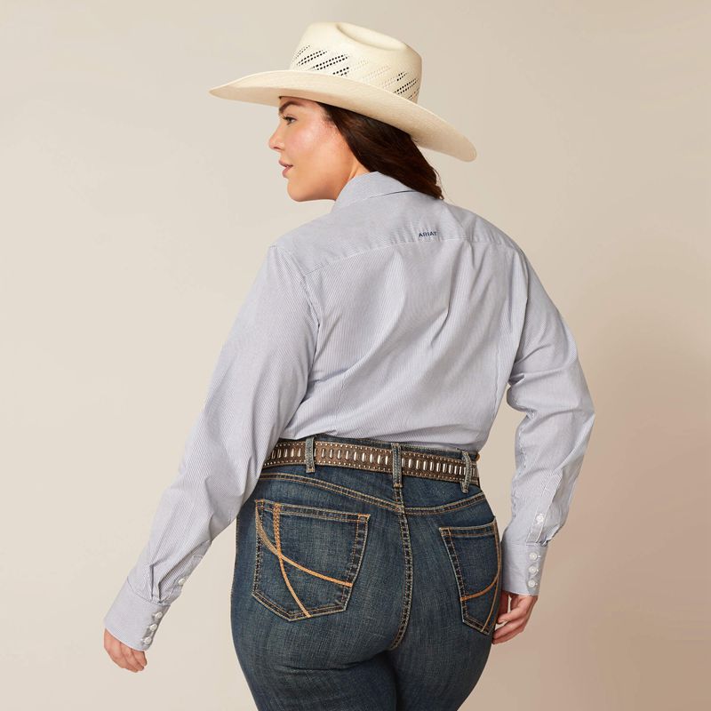 Ariat Kirby Stretch Shirt Niebieskie Polska | ZLWTDK-653