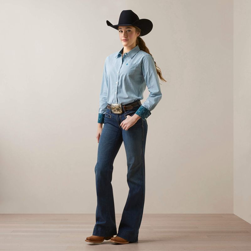 Ariat Kirby Stretch Shirt Paski Polska | VHSETO-268