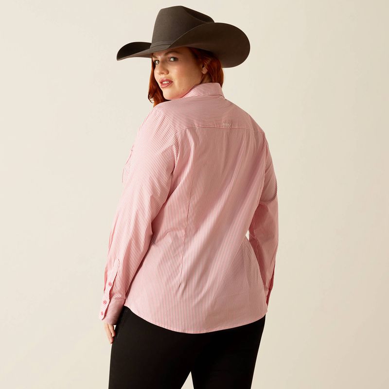 Ariat Kirby Stretch Shirt Różowe Paski Polska | GSKCTB-129