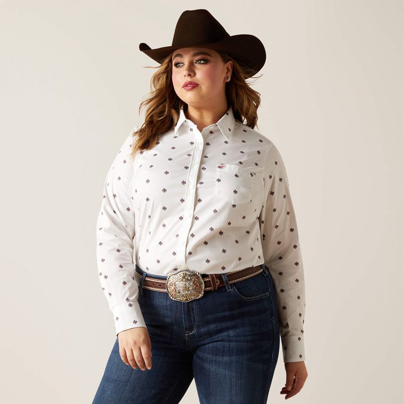 Ariat Kirby Stretch Shirt Thunderbird Print Polska | LICDRE-018