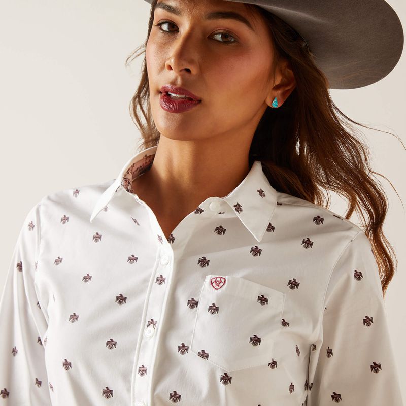 Ariat Kirby Stretch Shirt Thunderbird Print Polska | LICDRE-018