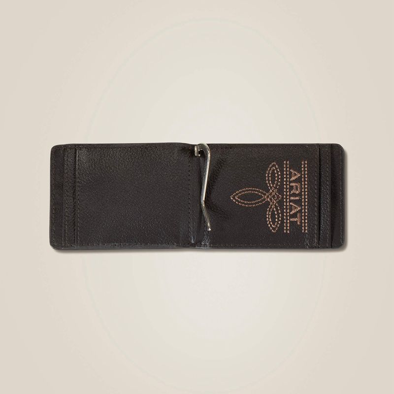 Ariat Large Logo Clip Wallet Brązowe Polska | YHPVLT-283