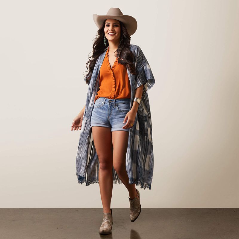 Ariat Lauren Kimono Wrap Multi Yarn Dye Polska | VBUCAM-721