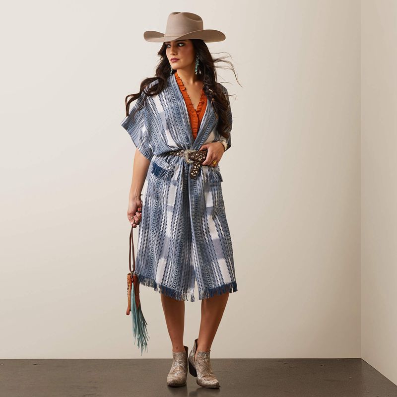 Ariat Lauren Kimono Wrap Multi Yarn Dye Polska | VBUCAM-721