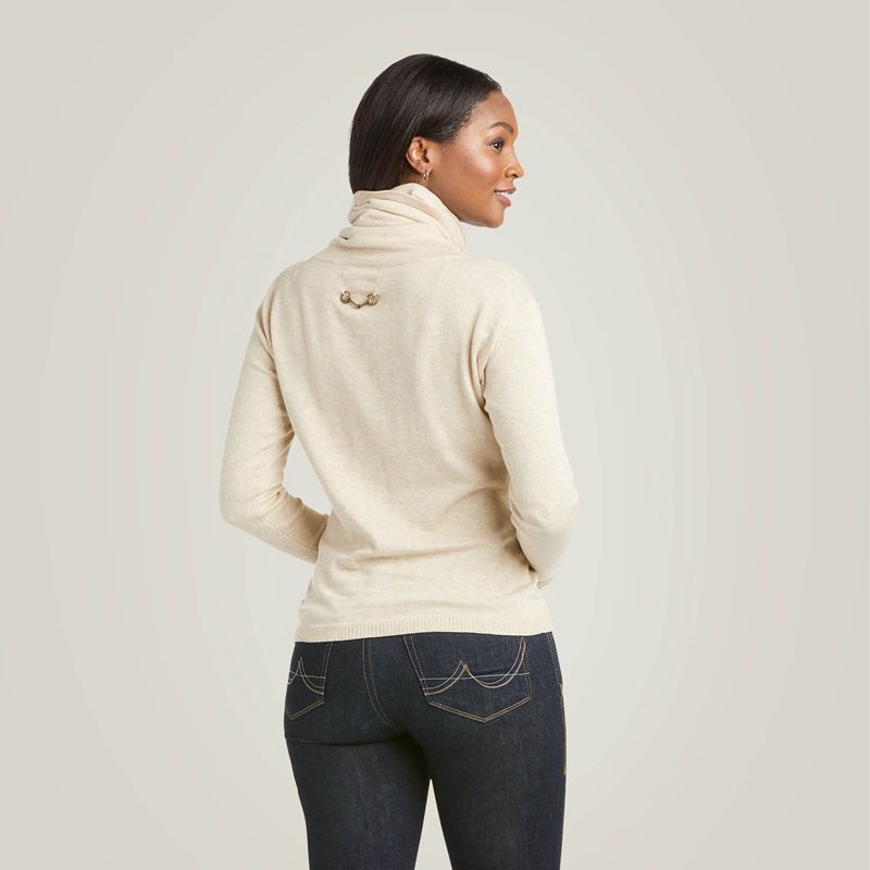 Ariat Lexi Sweater Oatmeal Polska | QUYVJO-896