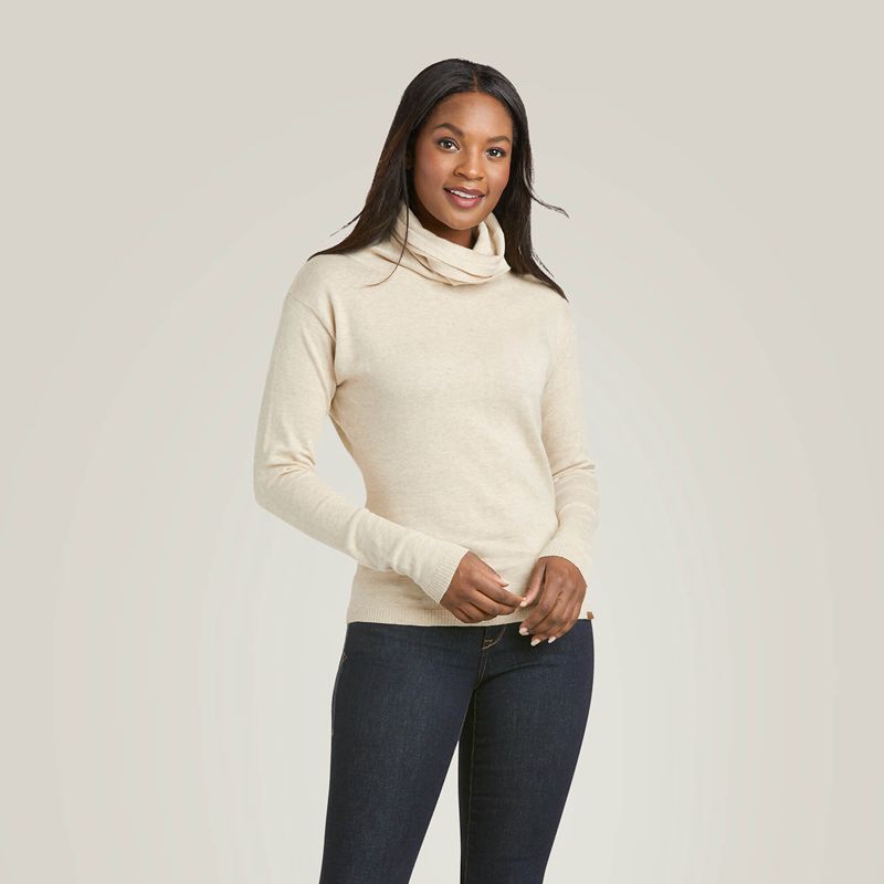 Ariat Lexi Sweater Oatmeal Polska | QUYVJO-896