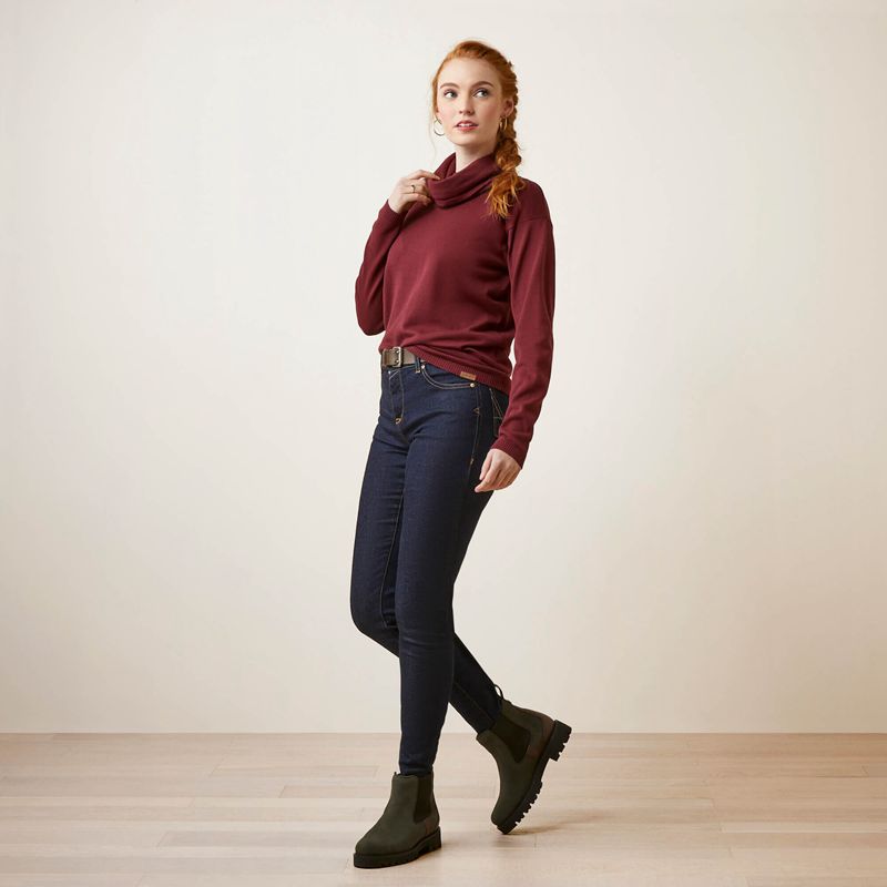 Ariat Lexi Sweater Tawny Port Polska | ZOXPGD-056