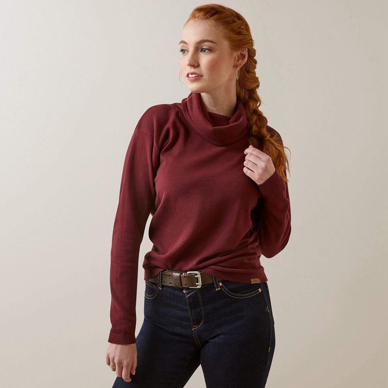 Ariat Lexi Sweater Tawny Port Polska | ZOXPGD-056