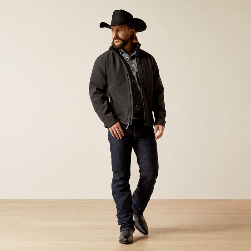 Ariat Logan Softshell Jacket Black/Black Polska | PNAEZX-589