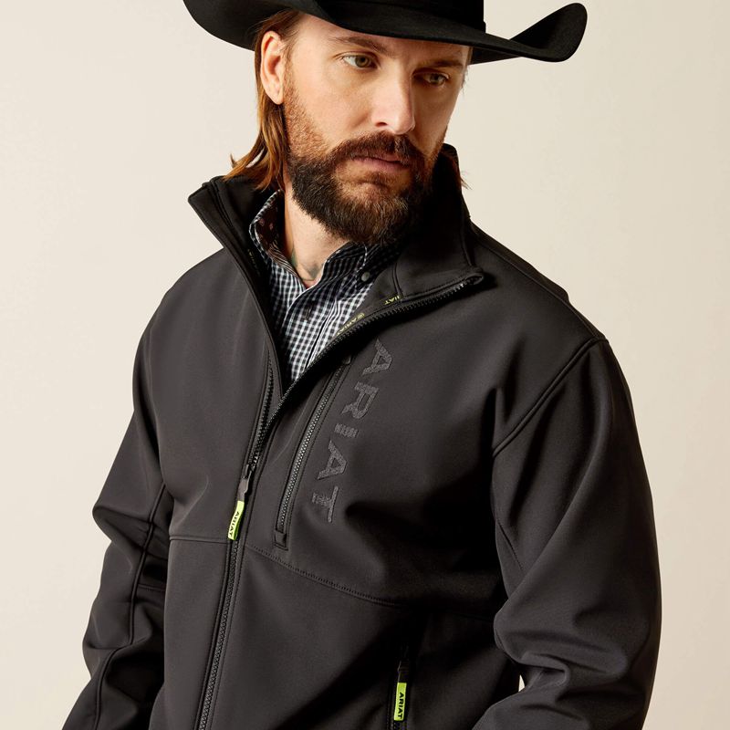 Ariat Logan Softshell Jacket Black/Black Polska | PNAEZX-589