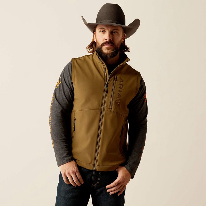 Ariat Logan Softshell Vest Beech Polska | NWUSRZ-693