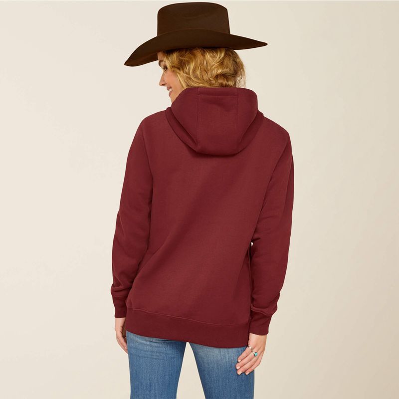 Ariat Logo 2.0 Hoodie Tawny Port Polska | YUSLAX-815