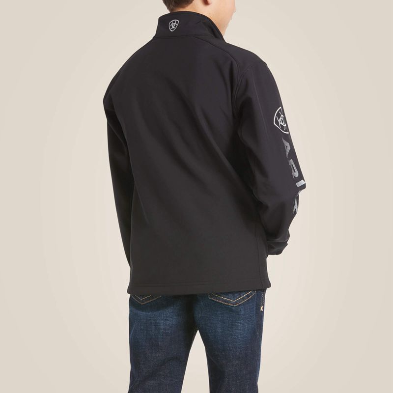 Ariat Logo 2.0 Softshell Jacket Black/Silver Polska | ROVBMI-947