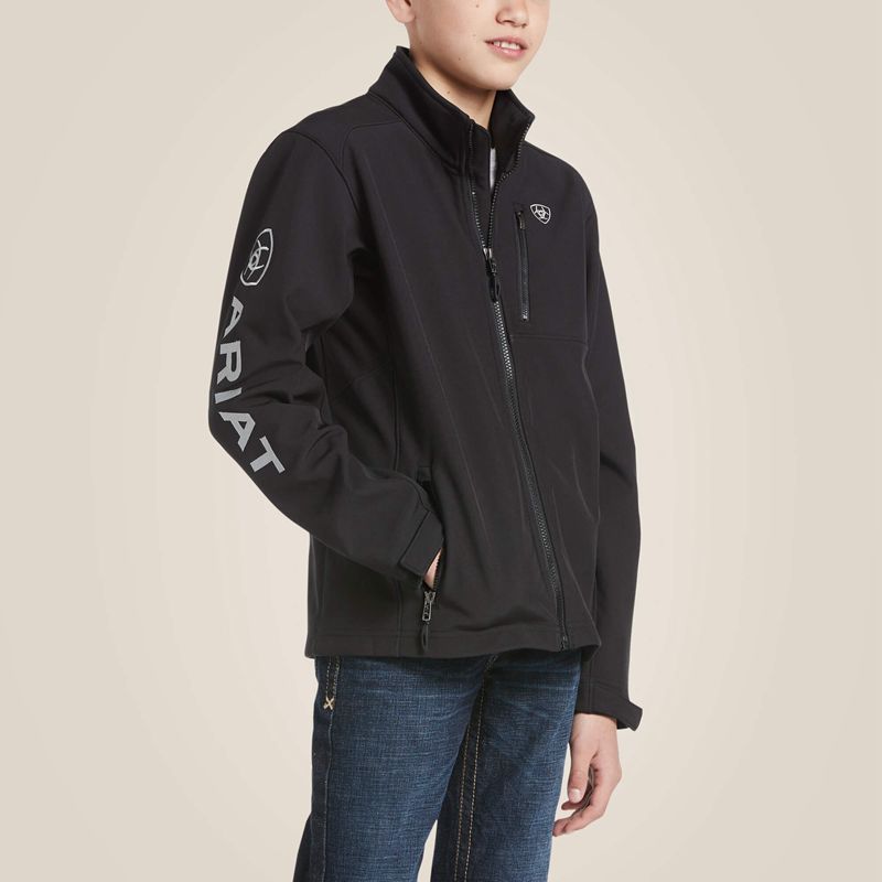 Ariat Logo 2.0 Softshell Jacket Black/Silver Polska | ROVBMI-947