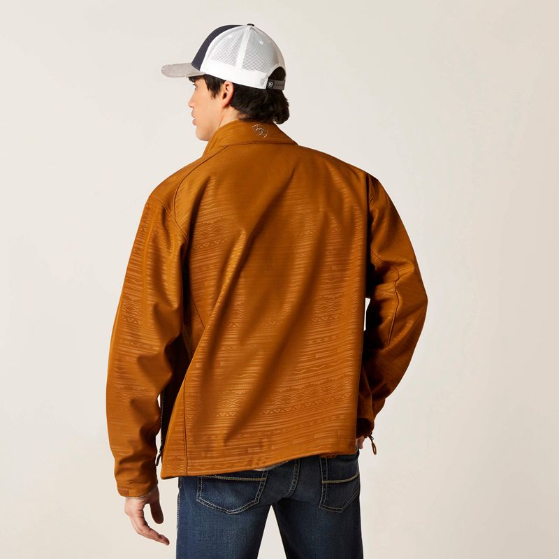 Ariat Logo 2.0 Softshell Jacket Chestnut Embossed Polska | WXSDYU-706