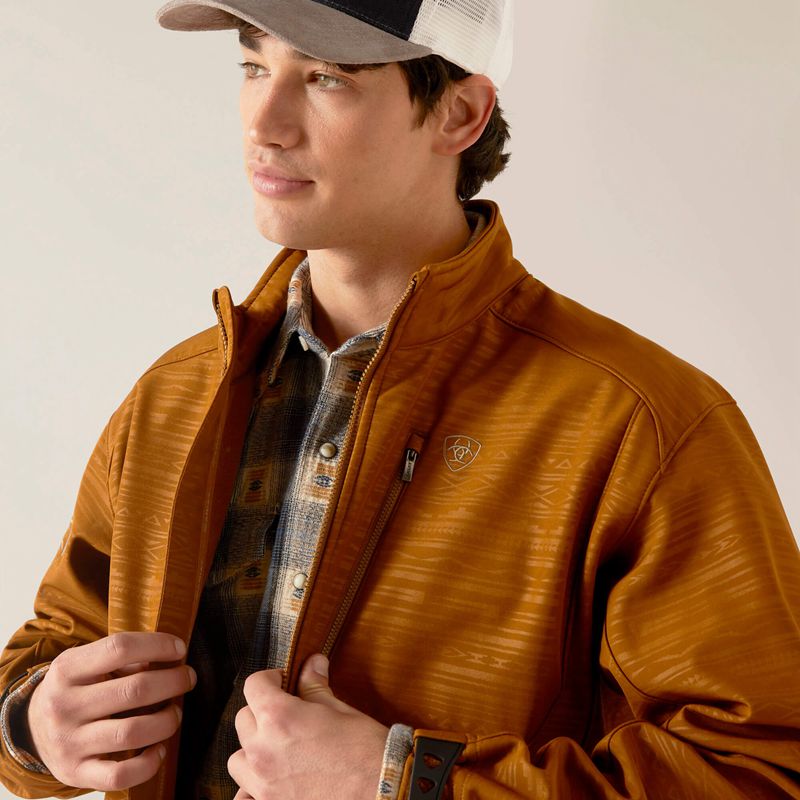 Ariat Logo 2.0 Softshell Jacket Chestnut Embossed Polska | WXSDYU-706