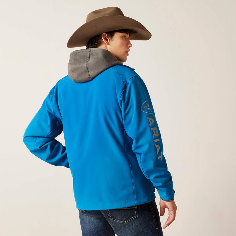 Ariat Logo 2.0 Softshell Jacket Niebieskie Polska | JBCAEZ-491