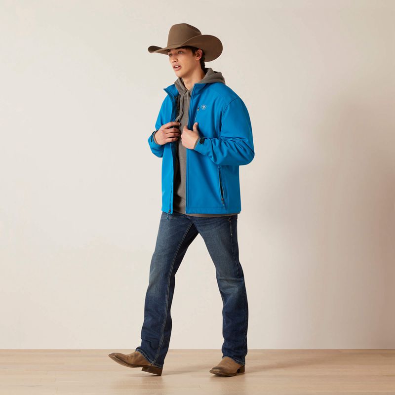 Ariat Logo 2.0 Softshell Jacket Niebieskie Polska | JBCAEZ-491