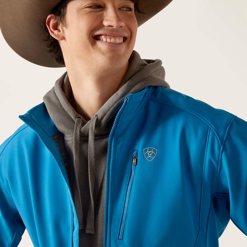 Ariat Logo 2.0 Softshell Jacket Niebieskie Polska | JBCAEZ-491