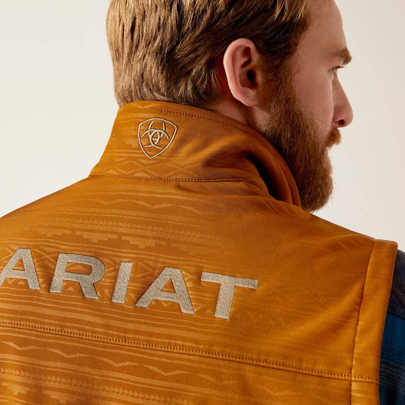 Ariat Logo 2.0 Softshell Vest Chestnut Embossed Polska | VUZHKN-289