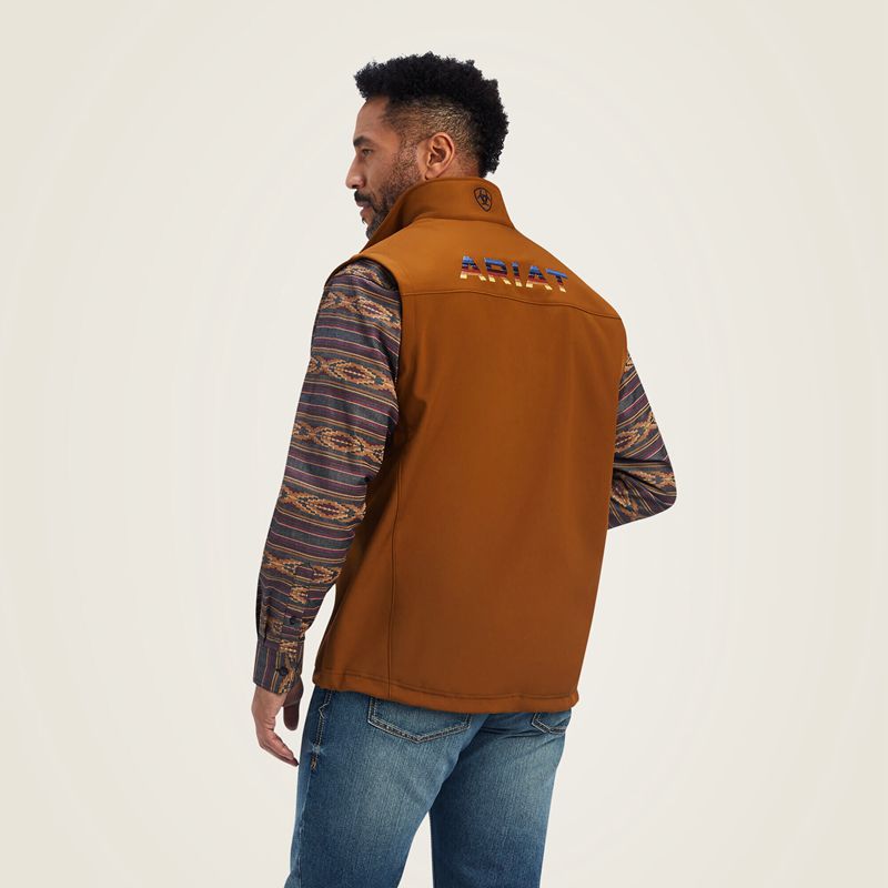 Ariat Logo 2.0 Softshell Vest Chestnut Polska | ZTAPJM-560