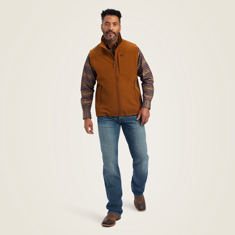 Ariat Logo 2.0 Softshell Vest Chestnut Polska | ZTAPJM-560