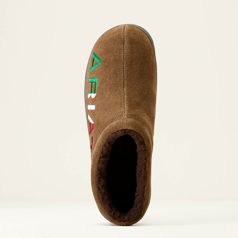 Ariat Logo Hooded Back Slipper Stone Mexico Polska | FQSIJX-852