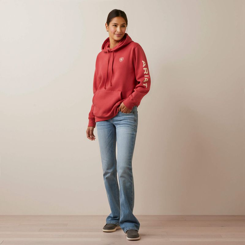 Ariat Logo Hoodie Cardinal Polska | YIFVSW-468