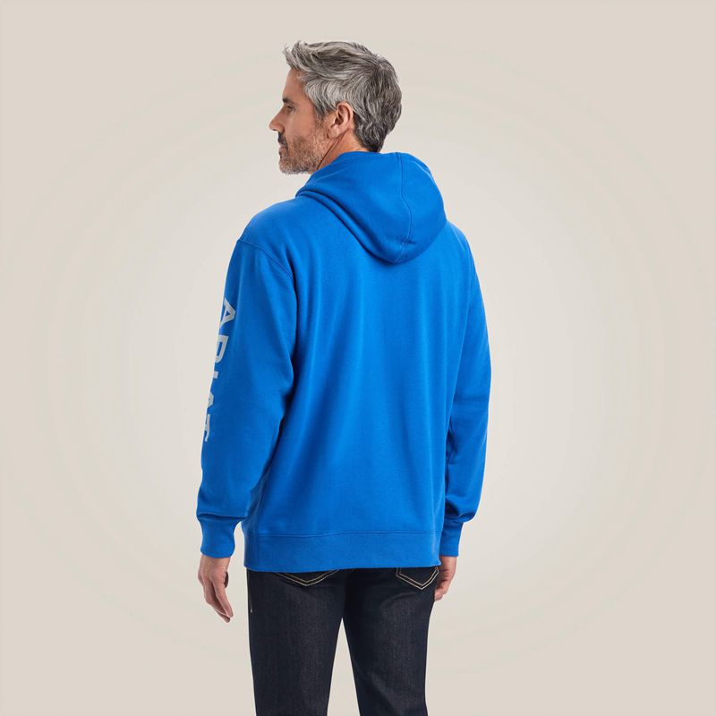 Ariat Logo Hoodie Cobalt Polska | ALHEKZ-719