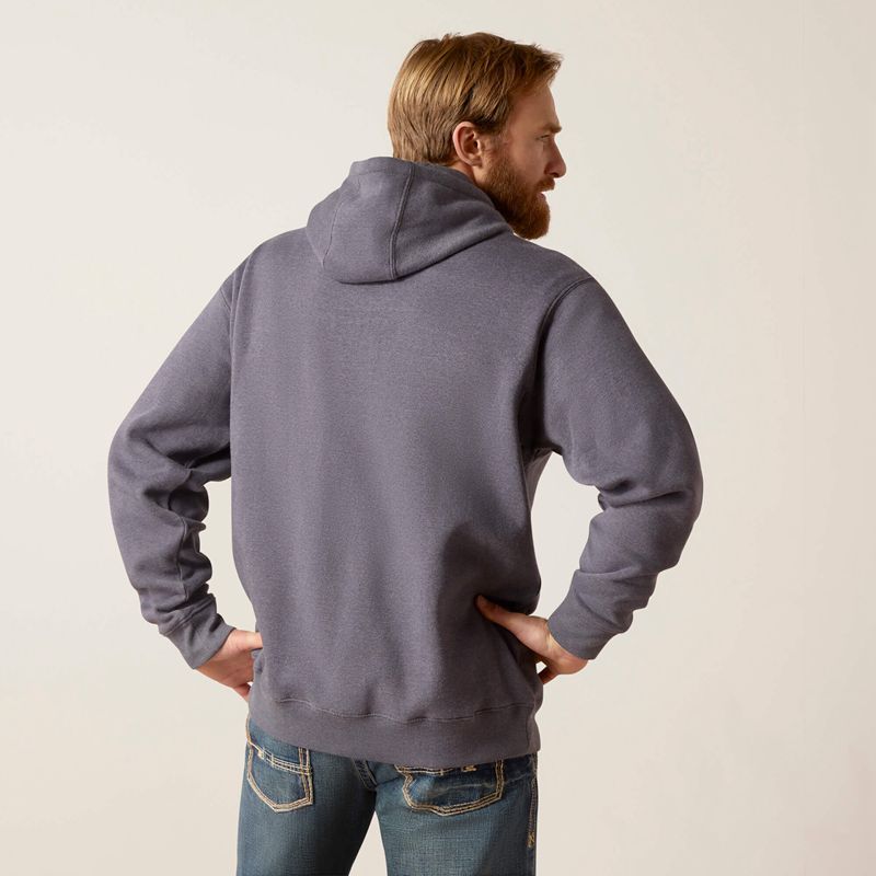 Ariat Logo Hoodie Odyssey Gray Heather Polska | DOYVIK-231