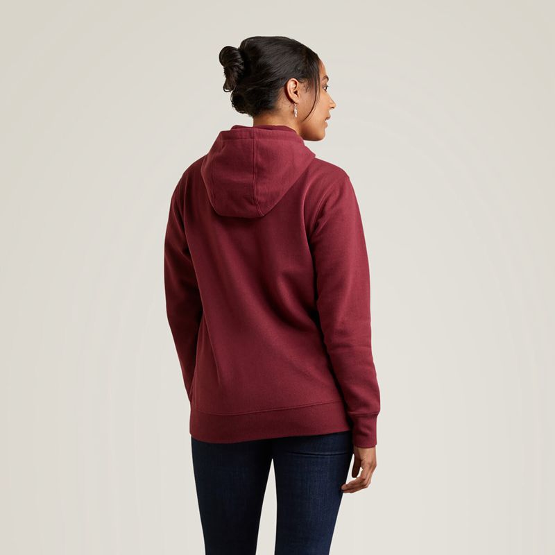 Ariat Logo Hoodie Zinfandel Polska | ISUPKW-084