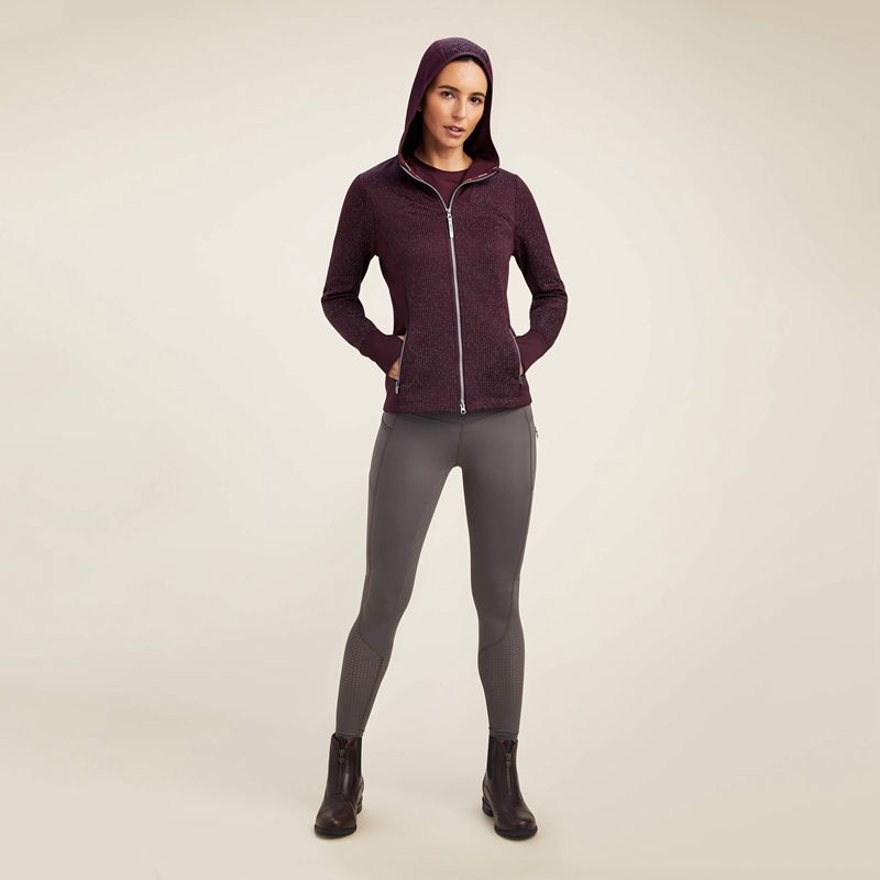 Ariat Lumina Full Zip Hoodie Mulberry Polska | EIQSJG-803