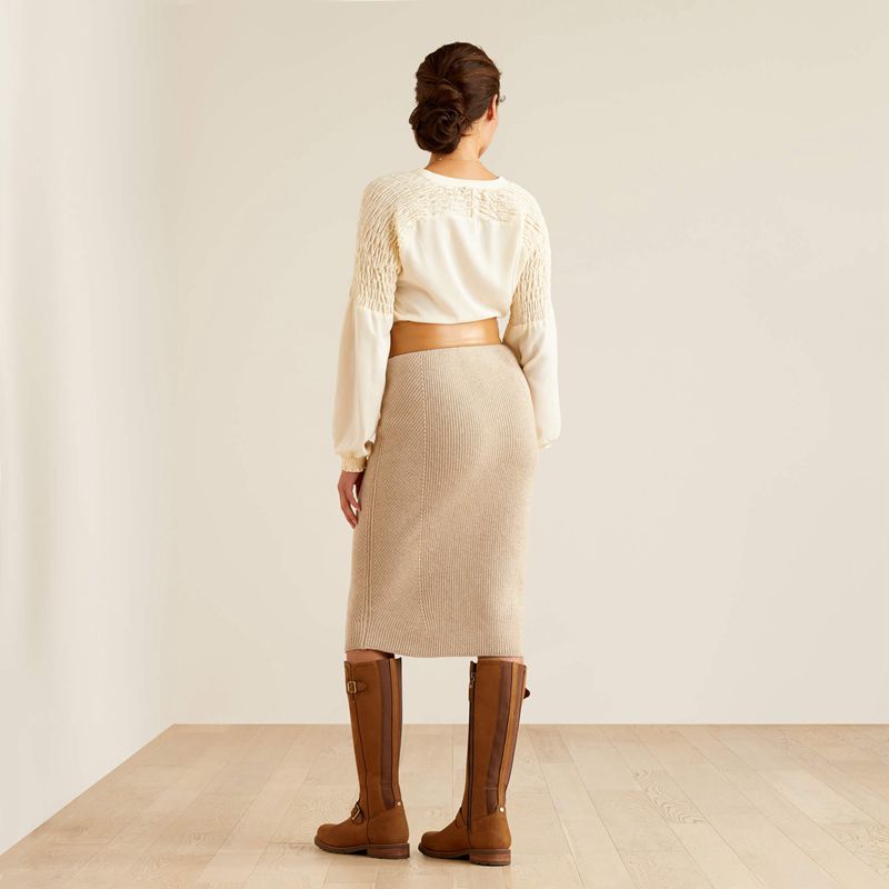 Ariat Malvern Skirt Oatmeal Heather Polska | BVIHJN-452