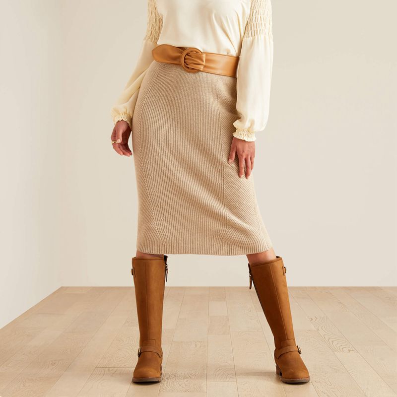 Ariat Malvern Skirt Oatmeal Heather Polska | BVIHJN-452