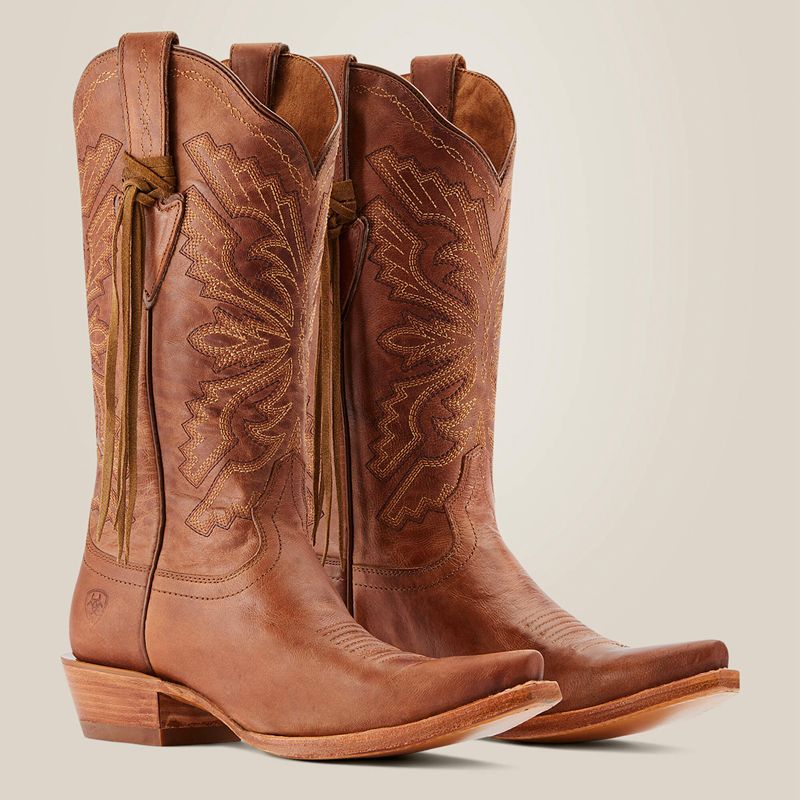 Ariat Martina Western Boot Ole Tan Polska | VUJASR-954